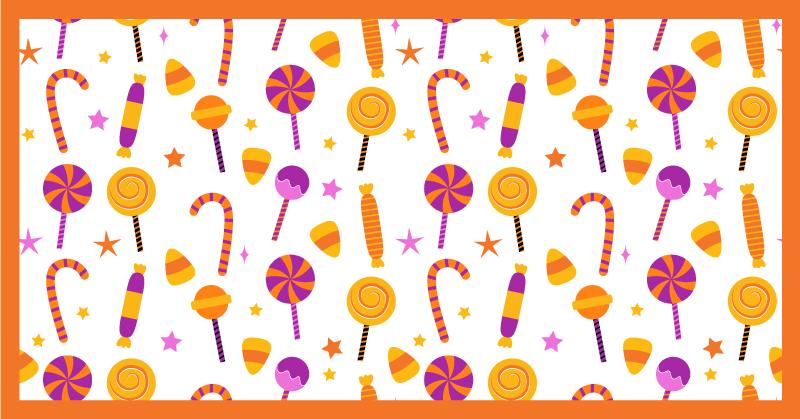 Alfombra vinilo cocina diseño de dulces coloridos - TenVinilo