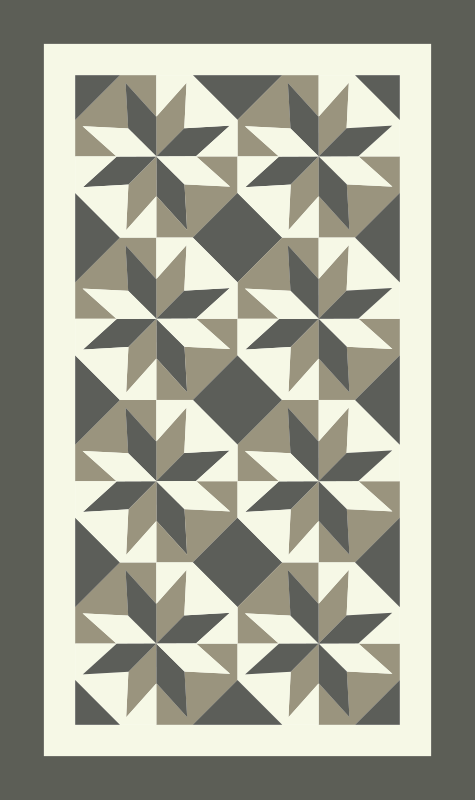 Alfombra vinilo cocina motivo de patrón de estrella - TenVinilo