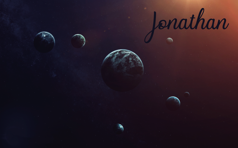 Alfombra vinílica juvenil diseño celestial con nombre - TenVinilo