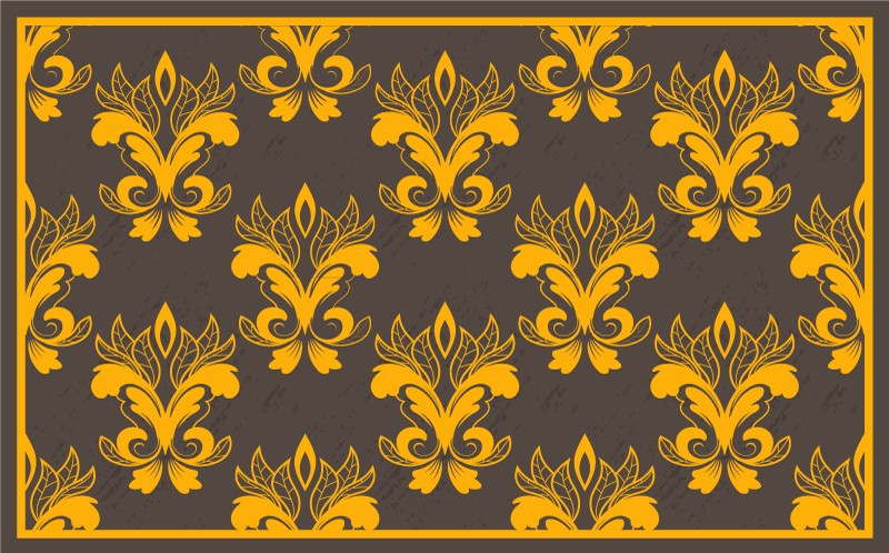 Alfombra vinílica vintage elegante arreglo botánico - TenVinilo