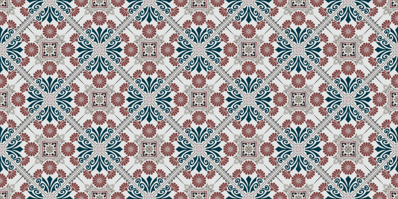 Alfombra hidráulica vinílica arreglo botánico - TenVinilo