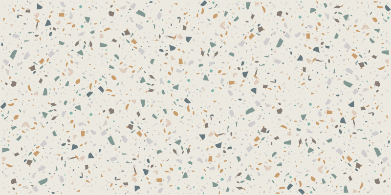 Alfombra vinílica cocina textura Terrazzo blanca - TenVinilo