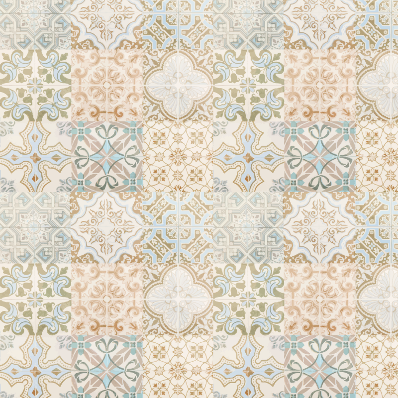 Alfombra vinílica estilo hispana vintage - TenVinilo