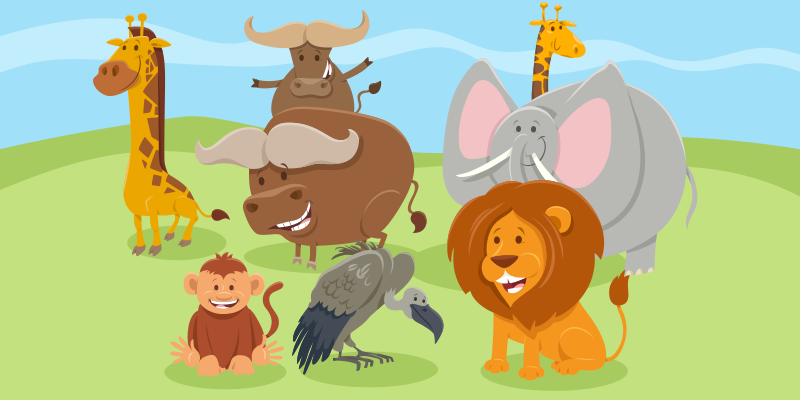 Alfombra vinílica infantil criaturas encantadoras amigas - TenVinilo