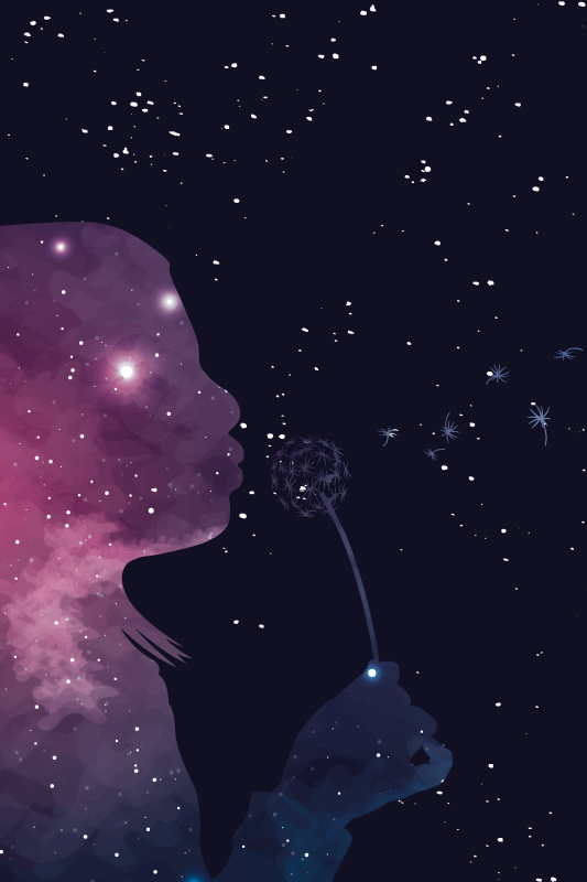 Alfombra vinílica juvenil niña dientes de león - TenVinilo