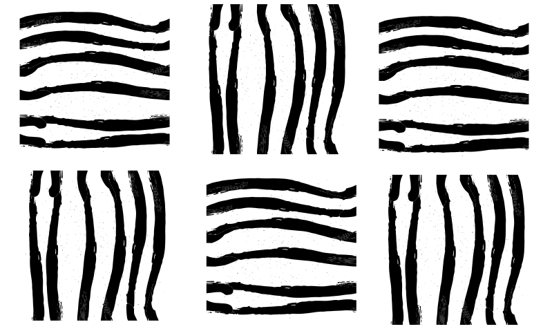 Alfombra vinílica rayas líneas negras orgánicas - TenVinilo