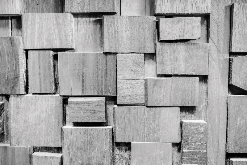 Alfombra vinílica imitación madera bloques texturizados - TenVinilo