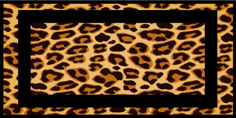Alfombra vinílica animal print motivo leopardo rectangular - TenVinilo
