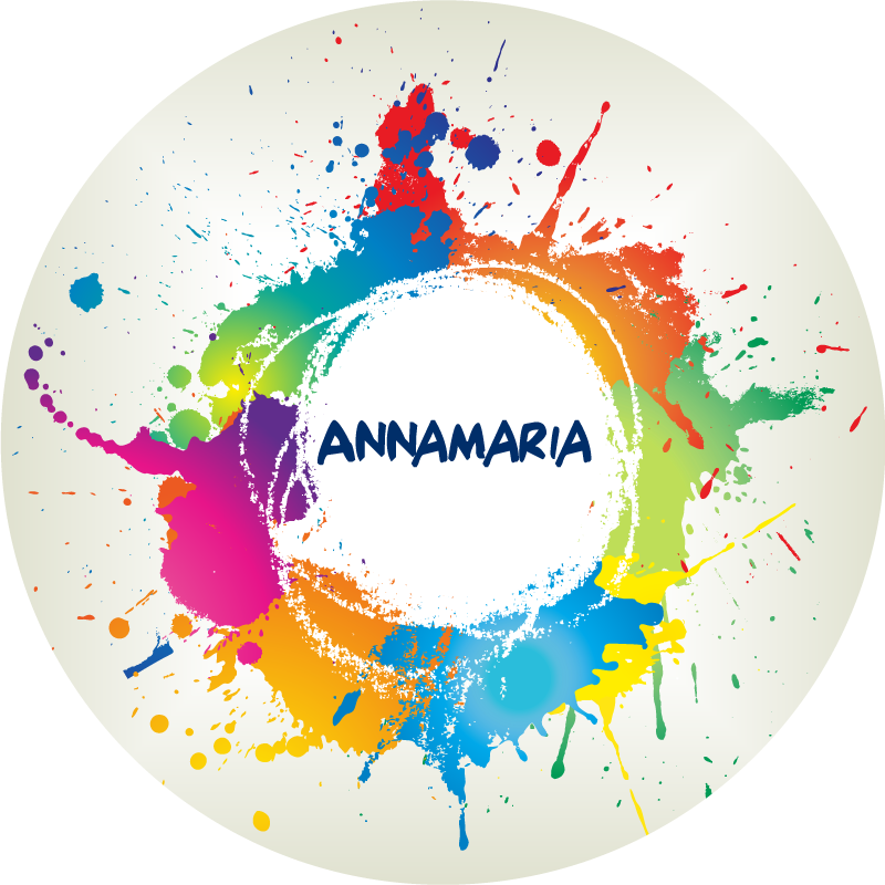 Alfombra vinílica con nombre Pequeños colores - TenVinilo