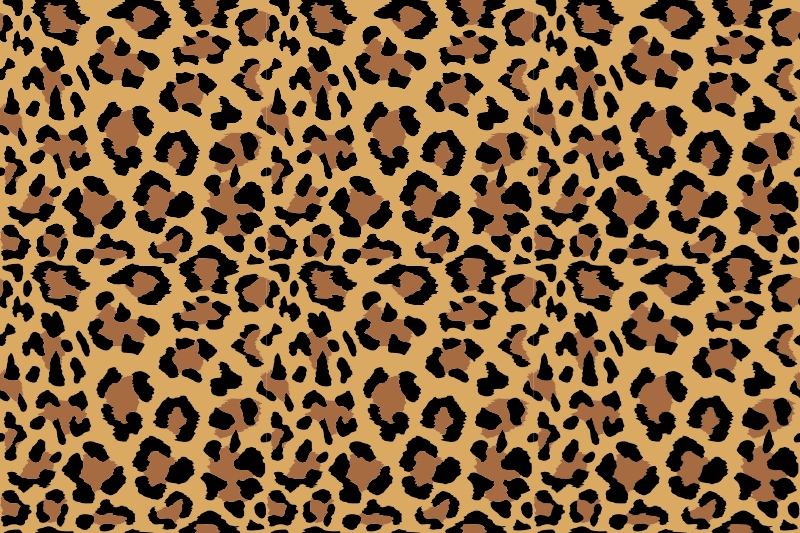 Alfombra vinílica animal print estampado de leopardo - TenVinilo
