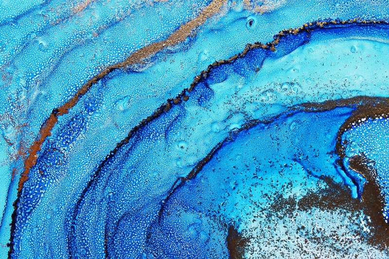 Alfombra vinílica efecto mármol motivo de olas del océano - TenVinilo