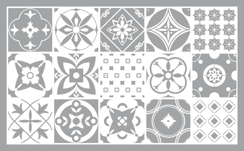 Alfombra vinilo baño hidráulica Pantone gris Illuminating - TenVinilo