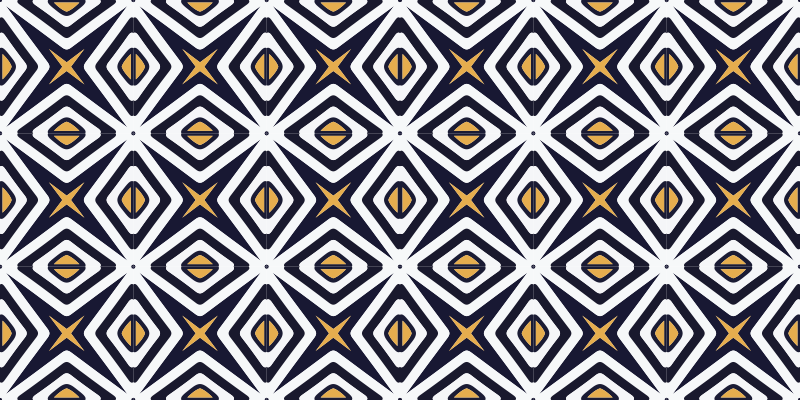 Alfombra vinílica geométrica patrón en forma de diamante - TenVinilo