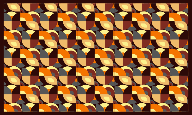 Alfombra vinilo salón formas curvas coloridas - TenVinilo