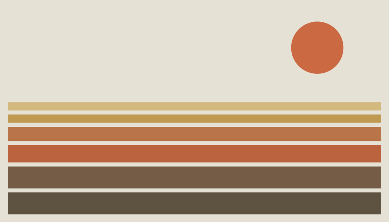 Alfombra vinílica dormitorio rayas atardecer - TenVinilo