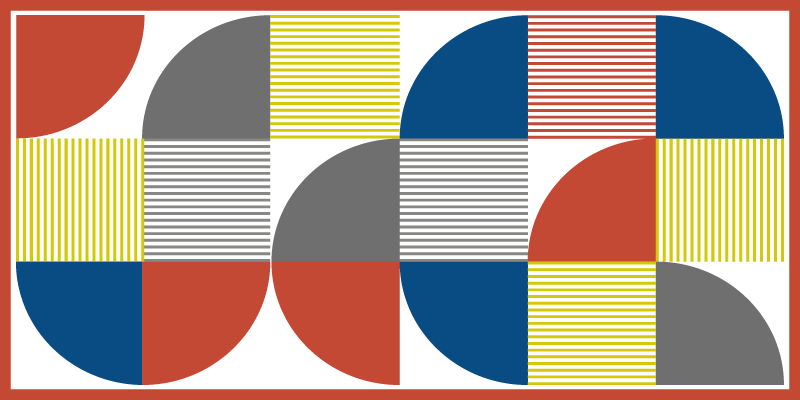 Alfombra vinílica geométrica figuras abstractas vibrantes - TenVinilo