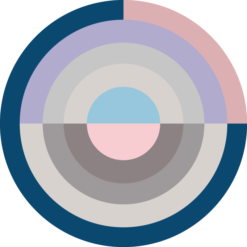 Alfombra vinílica moderna paleta de colores circular - TenVinilo