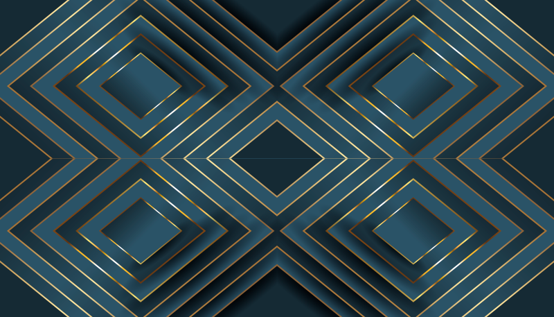 Alfombra vinílica moderna mosaico azul y estampado - TenVinilo