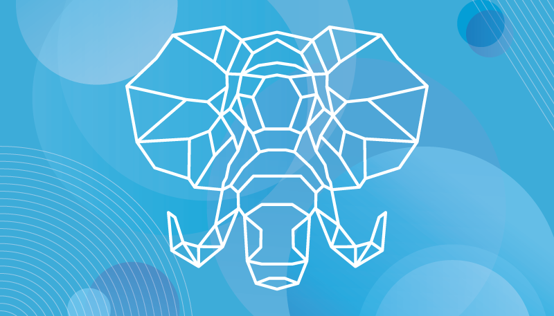 Alfombra vinílica animales cara de elefante azul - TenVinilo