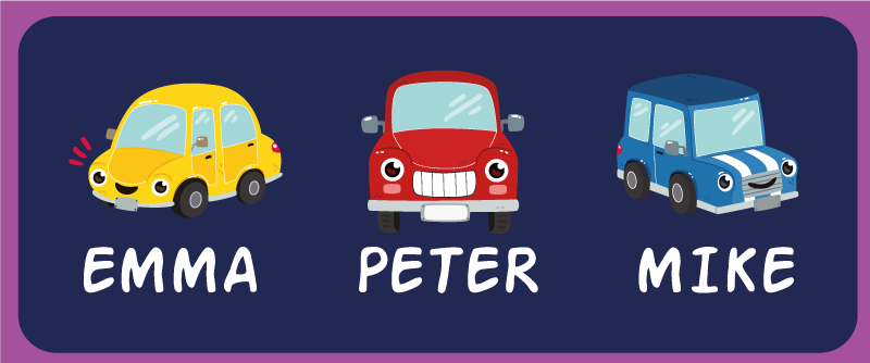 Alfombra vinílica entrada vehículos coloridos personalizados - TenVinilo