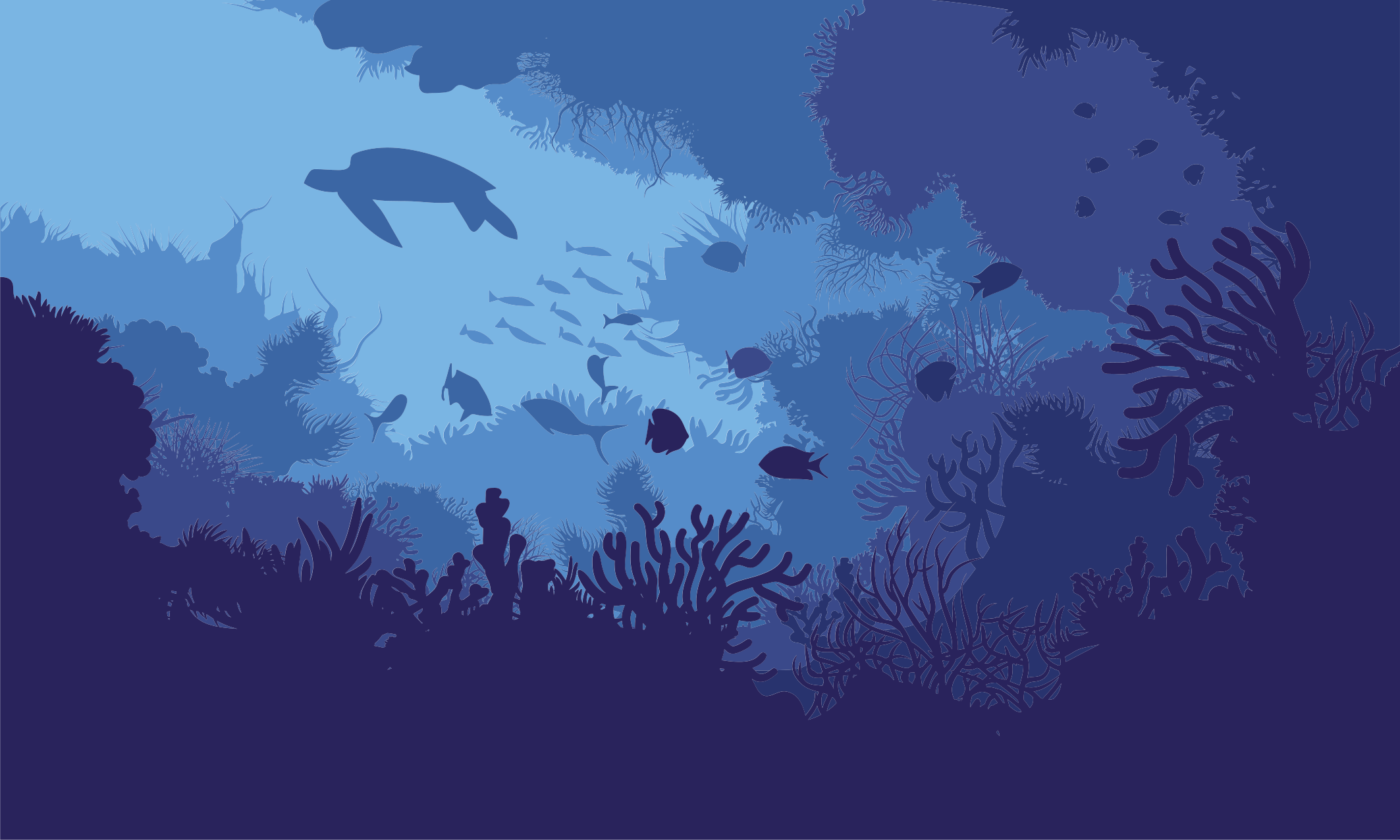 Alfombras vinílicas animales vida bajo océano - TenVinilo