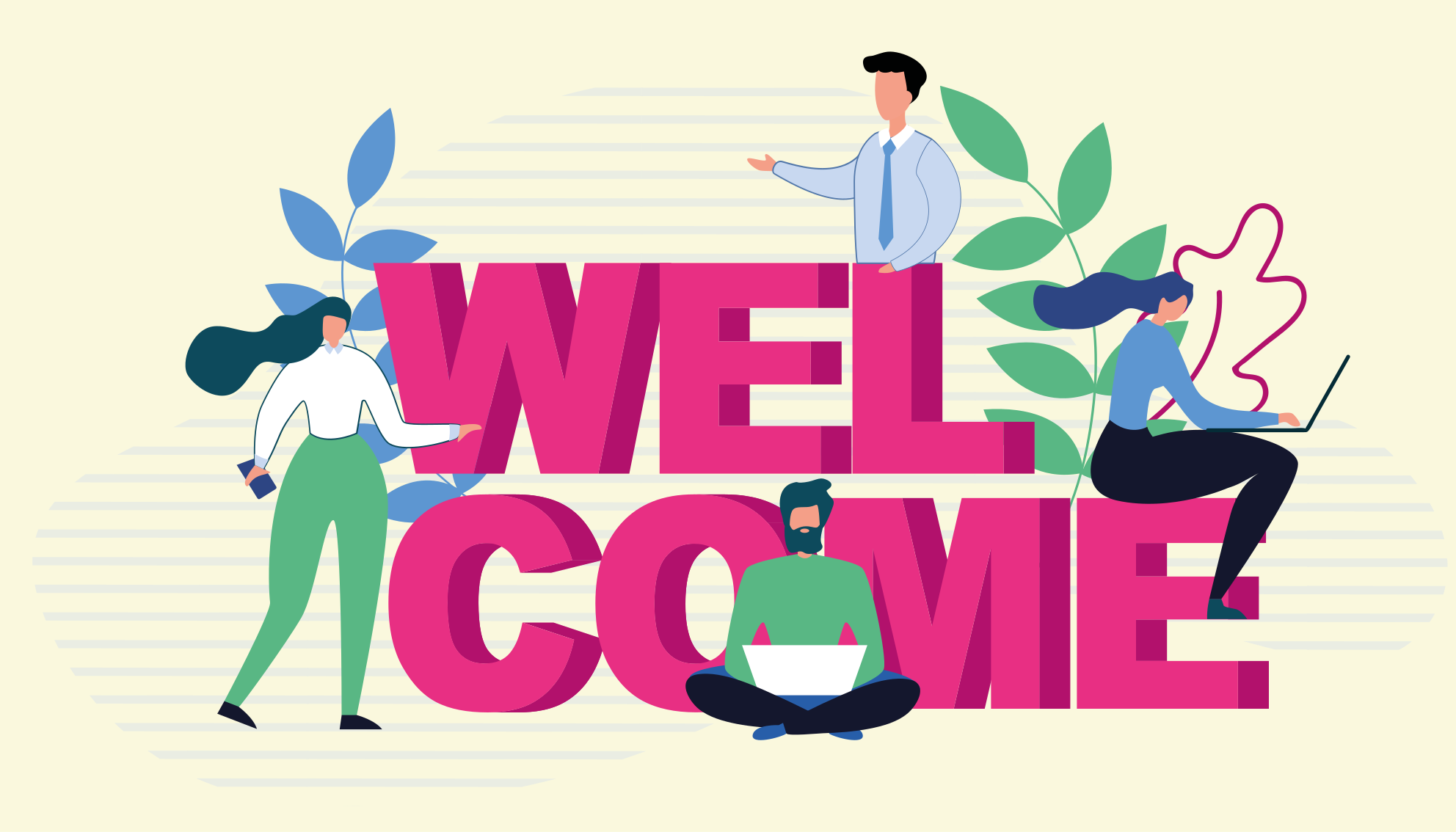 Alfombra vinílica oficina bienvenida profesional - TenVinilo