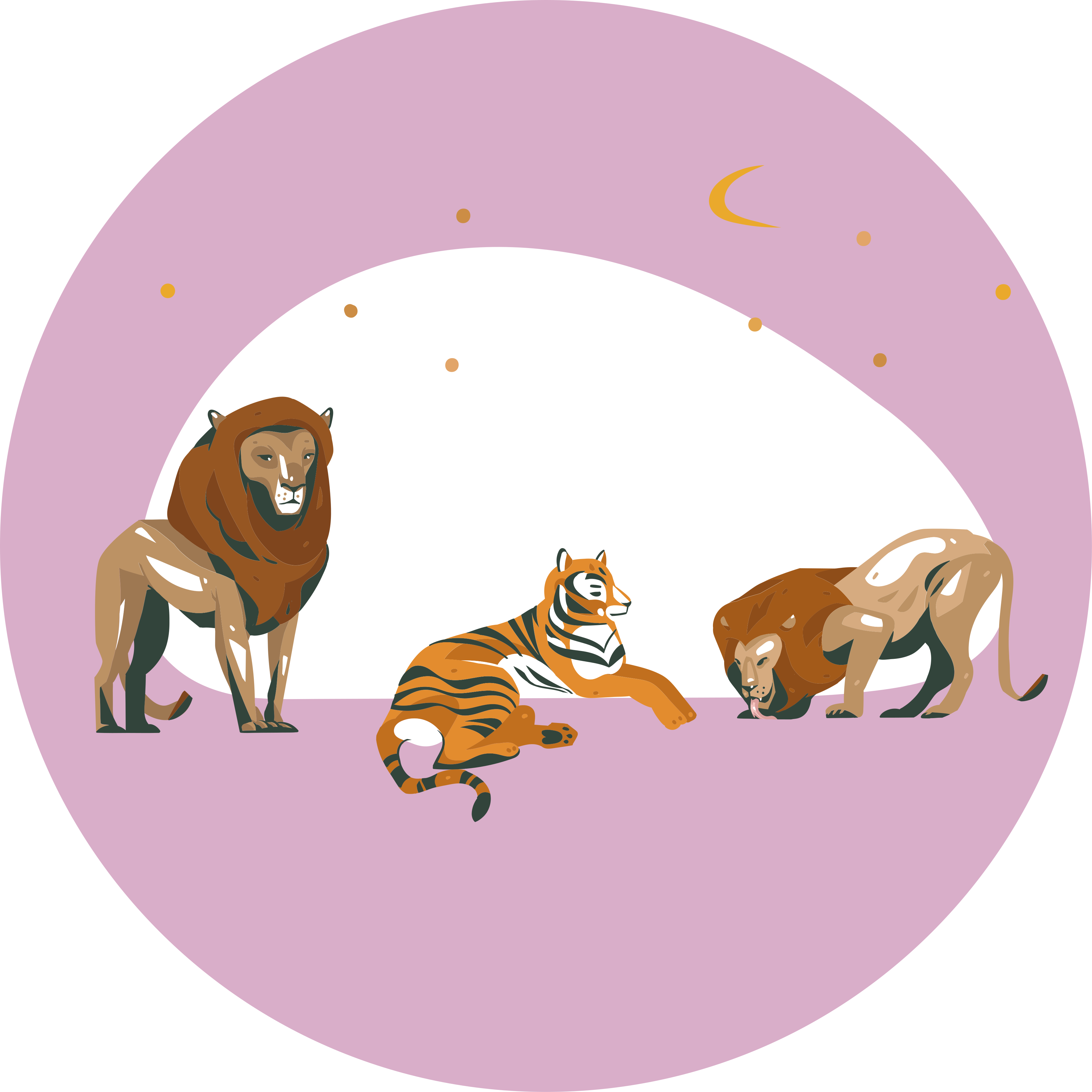 Alfombra vinílica animales fauna salvaje de safari - TenVinilo