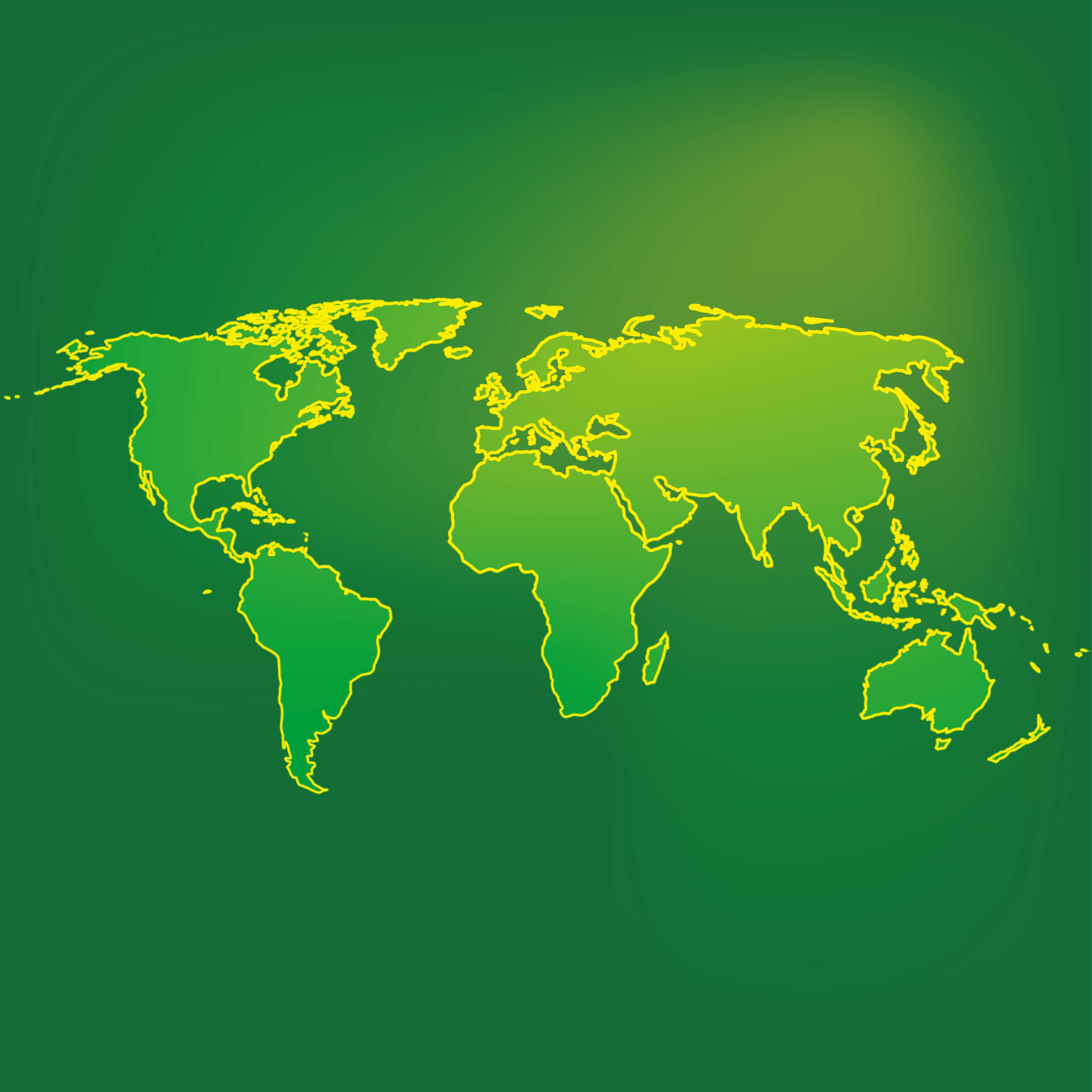 Alfombra vinílica mapamundi esquema del mundo verde - TenVinilo