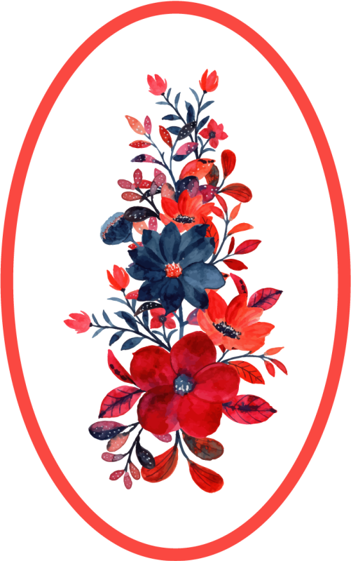 Alfombra vinílica flores arreglo floral - TenVinilo