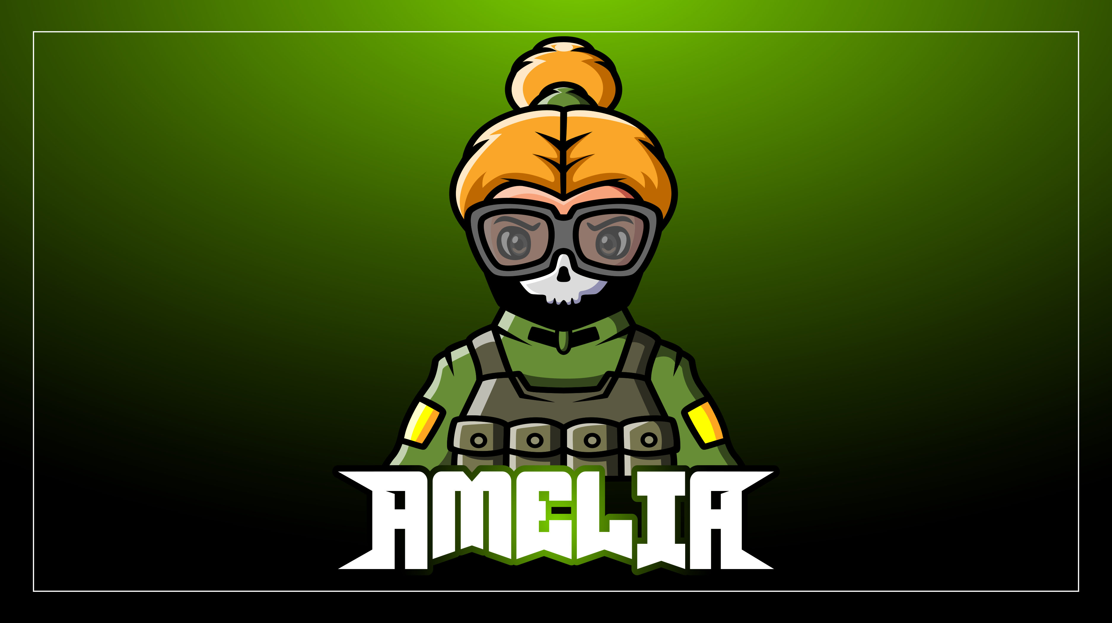 Alfombra vinílica juvenil mujer soldado con nombre - TenVinilo