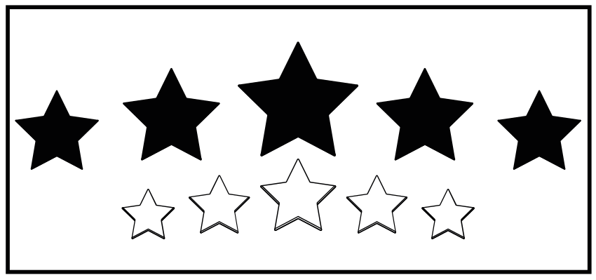 Alfombra vinílica estrellas motivo blanco y negro - TenVinilo