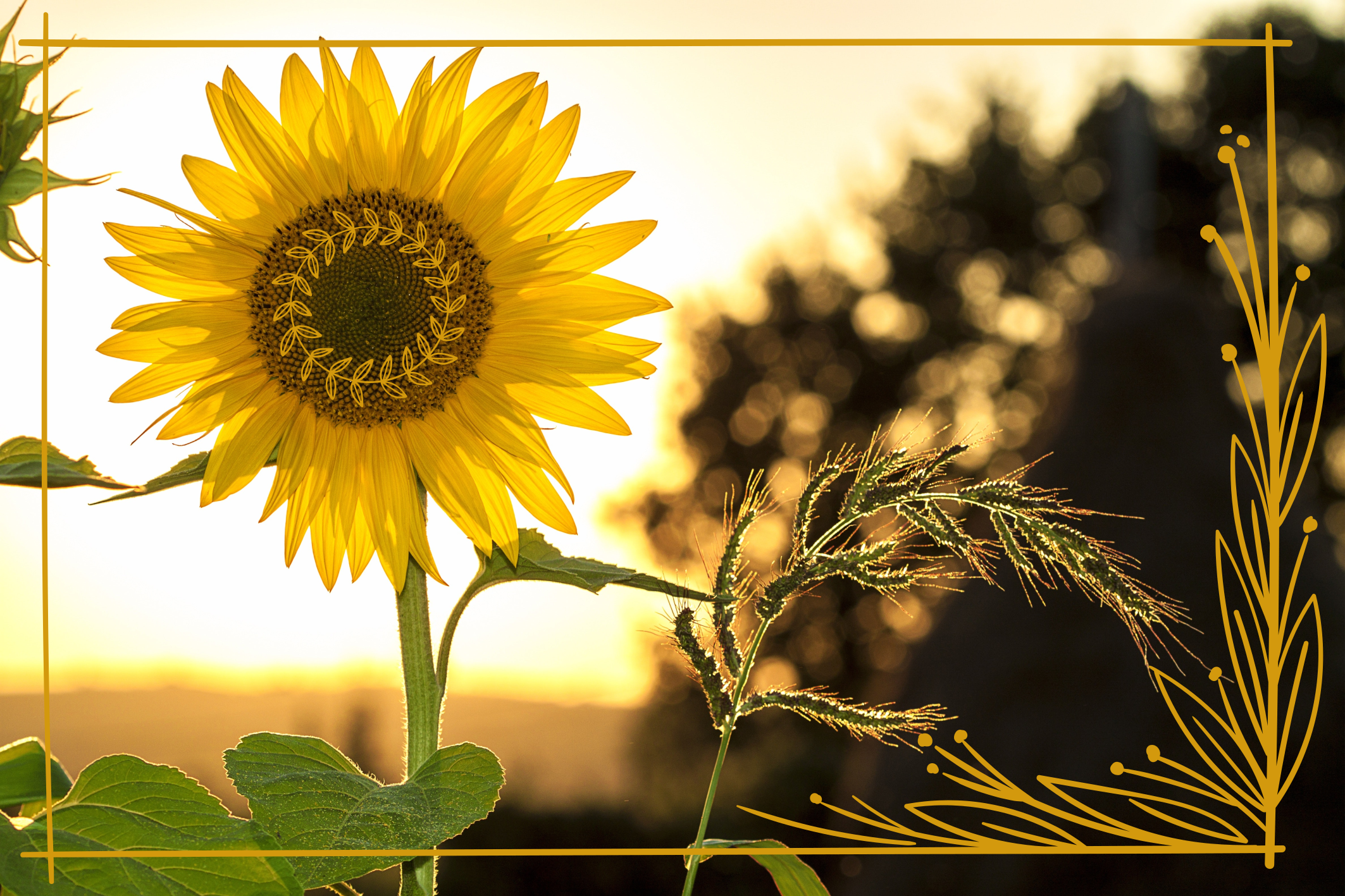 Alfombra vinílica flores flor de girasol - TenVinilo