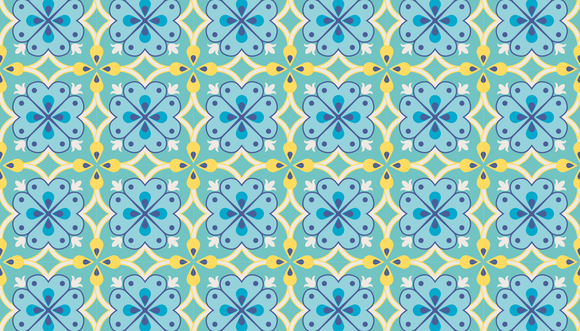 Alfombra hidráulica vinílica elementos florecientes - TenVinilo