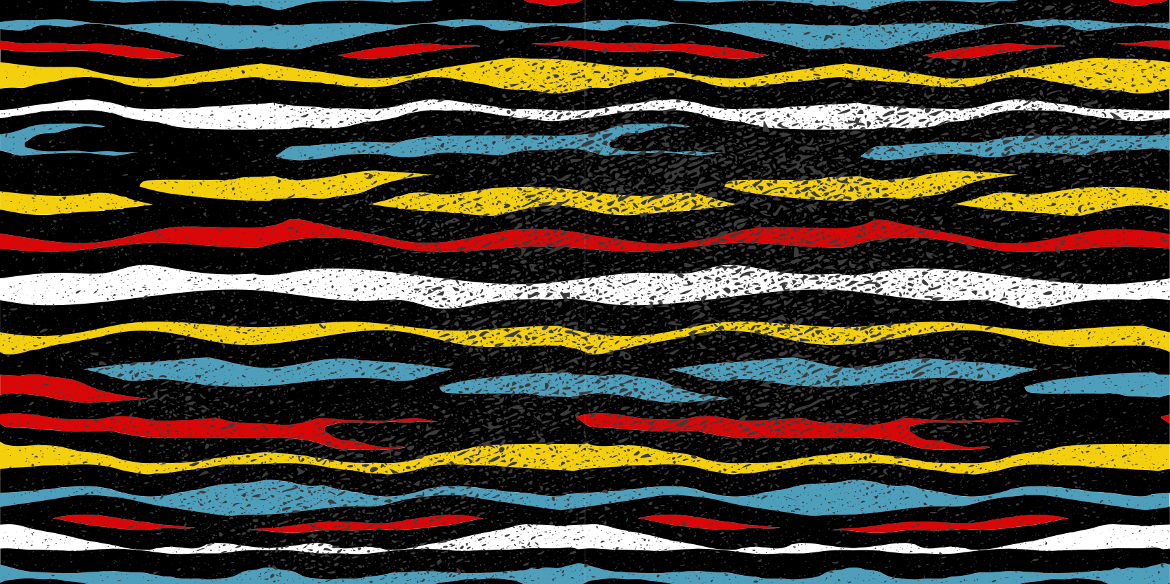 Alfombra vinílica rayas diseño ondulado colorido - TenVinilo