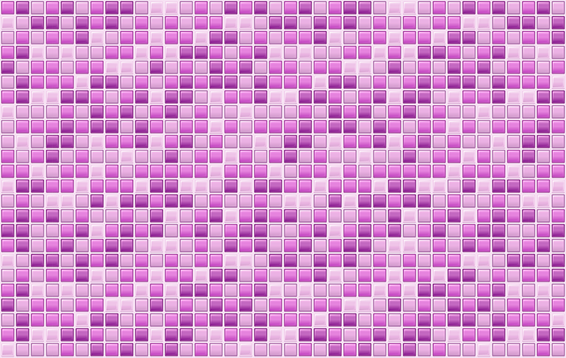 Alfombra hidráulica vinílica mosaico de tonos morados - TenVinilo