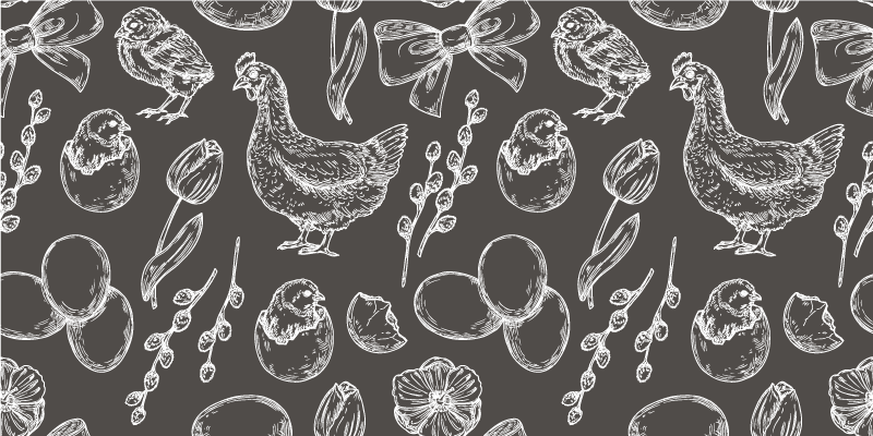 Alfombra vinilo cocina encantadores motivos de granja - TenVinilo