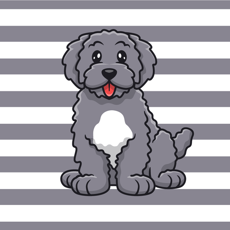 Alfombra vinílica animales linda ilustración de perro - TenVinilo