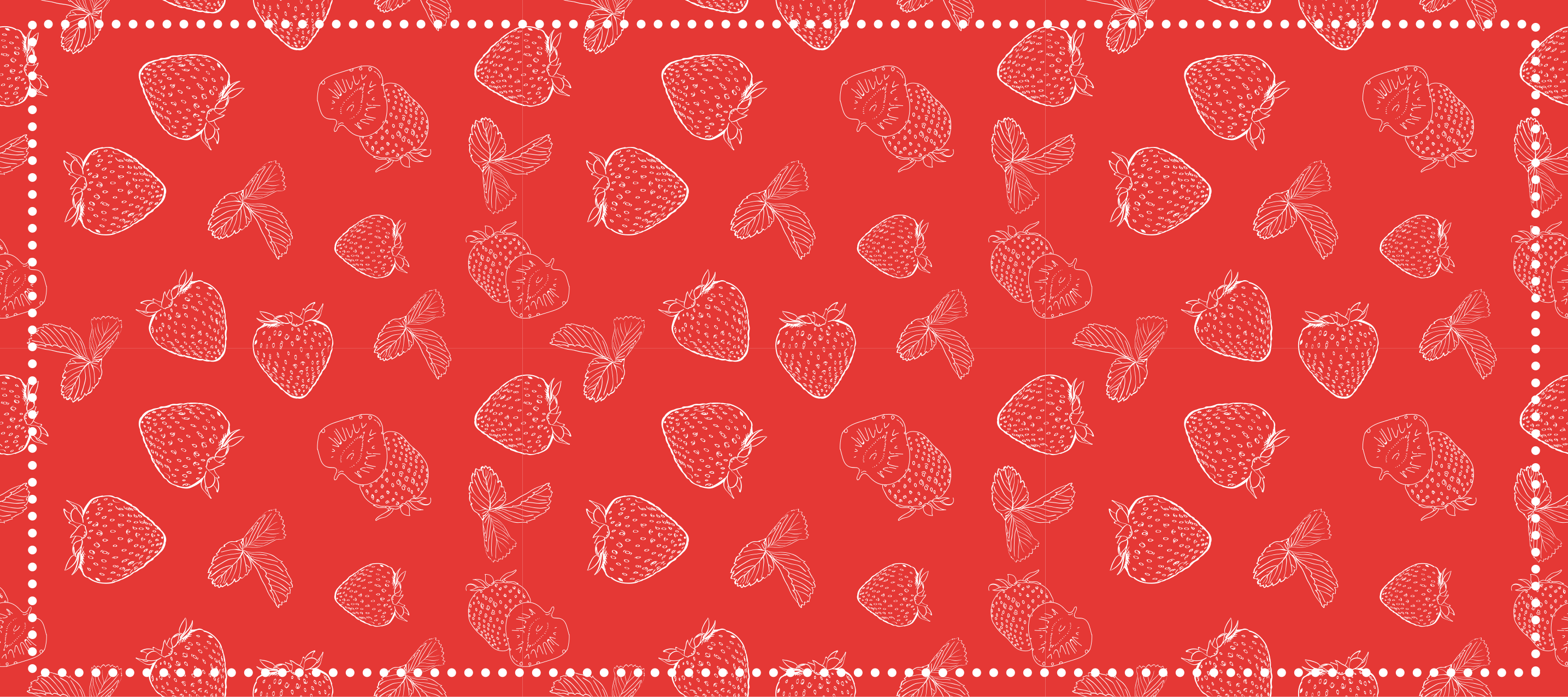 Alfombra vinilo cocina patrón de fresa brillante - TenVinilo