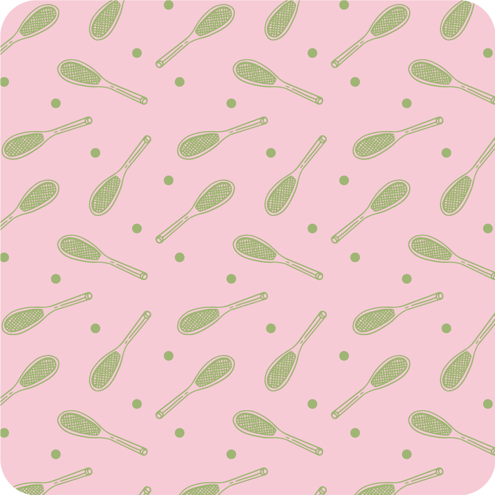 Alfombra vinílica juegos patrón de raqueta - TenVinilo