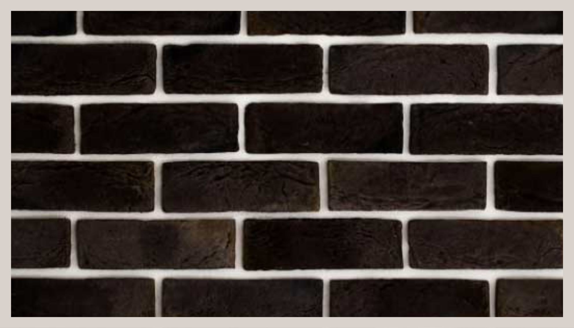 Alfombra vinílica imitación piedra patrón de ladrillo negro - TenVinilo