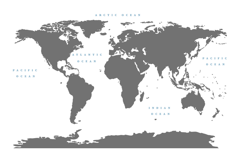Alfombra vinilo salón mapa del mundo estilizado - TenVinilo