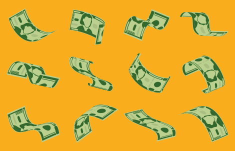 Alfombra vinílica moderna patrón de flujo de dinero - TenVinilo