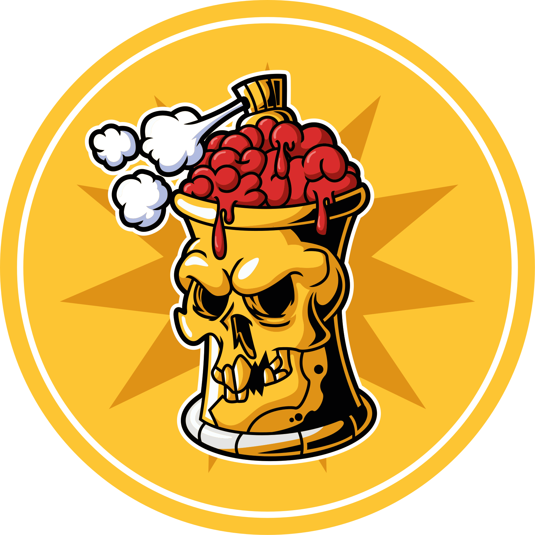 Alfombra vinílica juvenil cuenco de cráneo y cerebro - TenVinilo