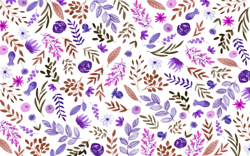 Alfombra vinílica flores patrón de la naturaleza - TenVinilo