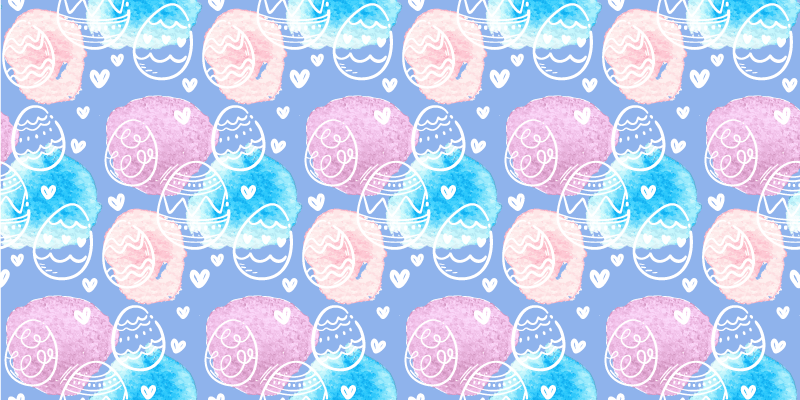 Alfombra vinílica infantil huevos de pascua coloridos - TenVinilo