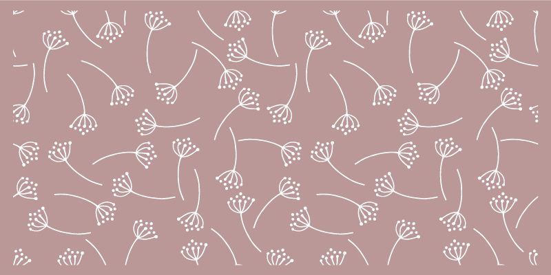 Alfombra vinílica naturaleza patrón floral suave - TenVinilo