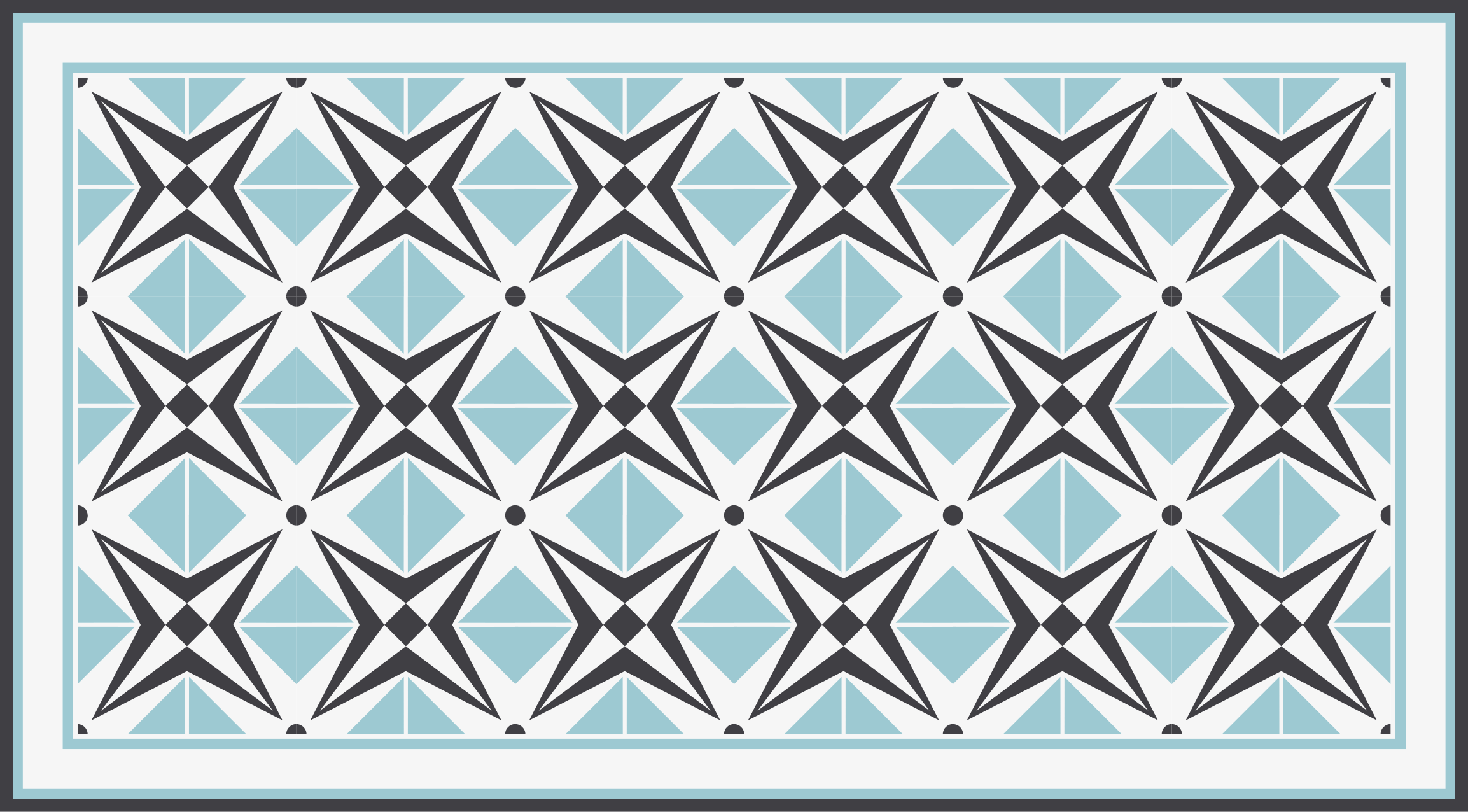 Alfombra vinílica baño hidráulica cruces azul claro y gris - TenVinilo