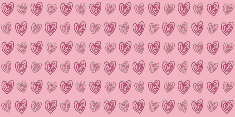 Alfombra vinílica infantil patrón rosa con corazones - TenVinilo