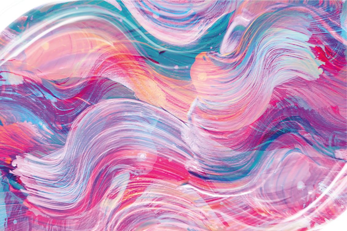 Alfombra vinílica infantil curvas abstractas vibrantes - TenVinilo