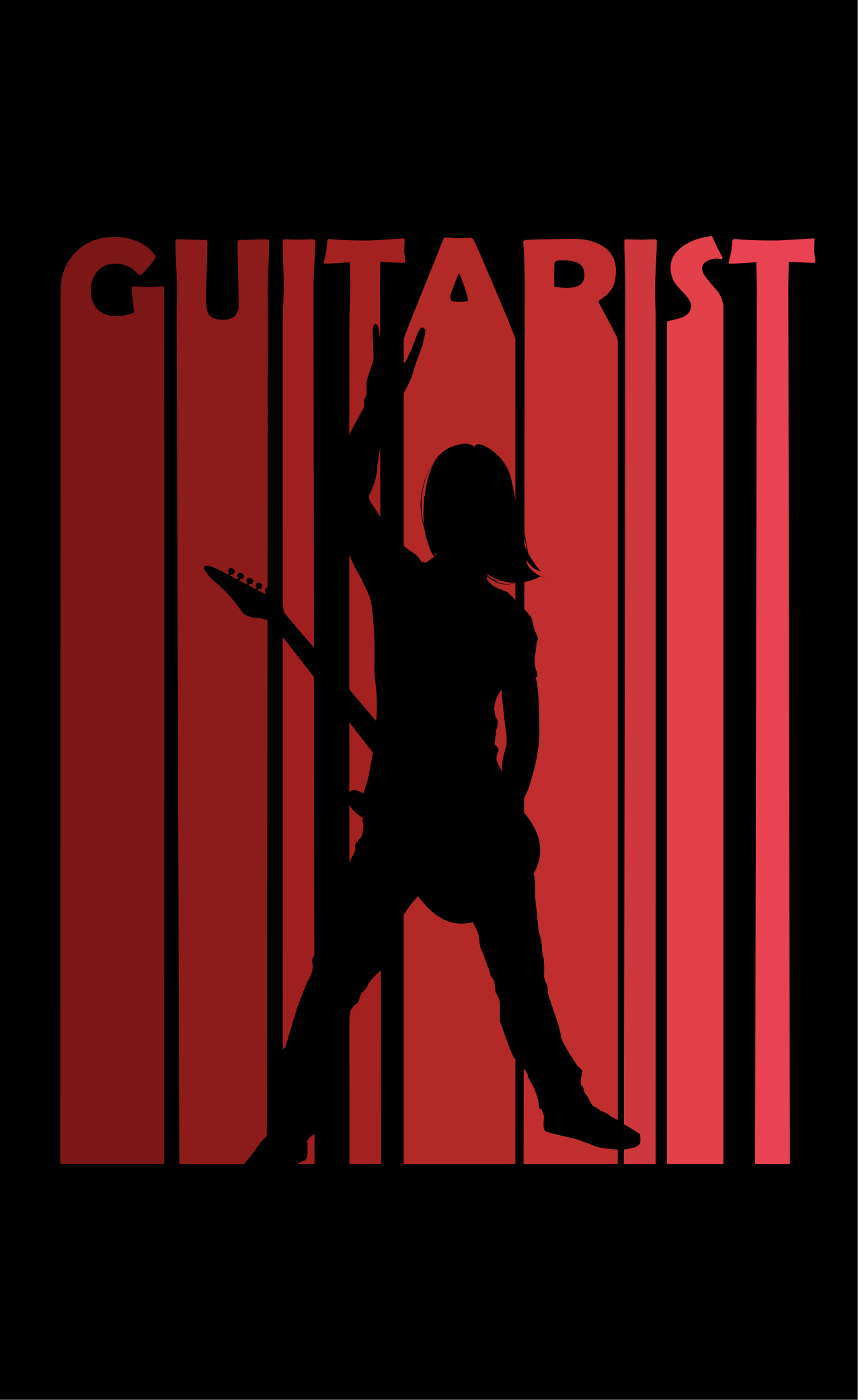 Alfombra vinílica textura silueta de guitarrista - TenVinilo